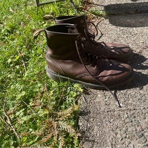 Dr. Martens Brown Leather Lace-Up Ankle Boots